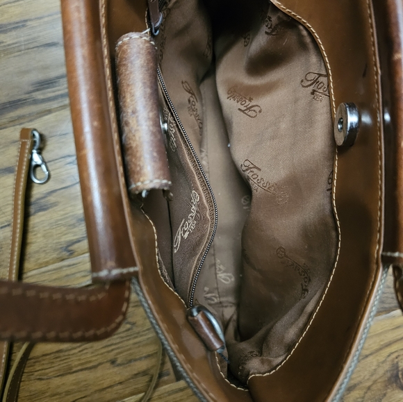 Fossil purse canvas and leather - Picture 3 of 6